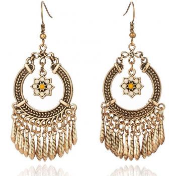 Bordado Bohemio Pendientes