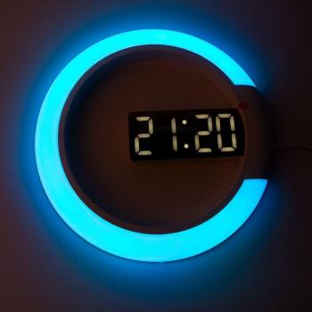 3D LED Digital Alarm Clock with Temperature Display