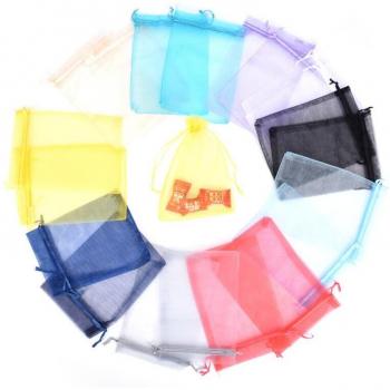 50-Pack Organza Gift Bags with Drawstring Closure