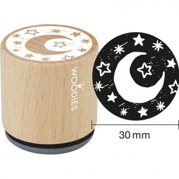 Rössler Stempel Woodies Mond und Sterne