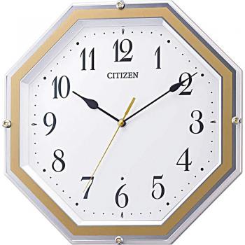 RHYTHM Citizen Reloj de Pared con Radio y Segundos en Movimiento