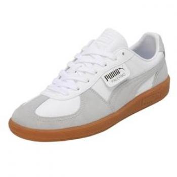 Puma Palermo Leather Sneakers Bianco-Glacial Grey con Suola Gum 43