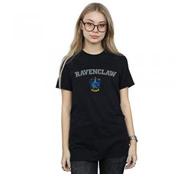Harry Potter Boyfriend T-Shirt Ravenclaw für Frauen S schwarz