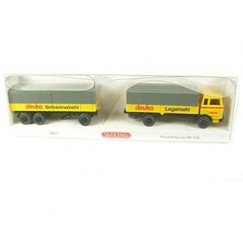 WIKING MB 1620 Pritschenhängerzug Deuka 1:87