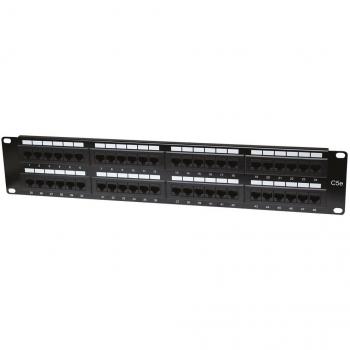 RJ-45 Patch Panel for Cat5e Networks (10Base-T, 100Base-TX, 1000Base-T)