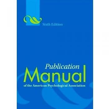Publication Manual of the American Psychological Association