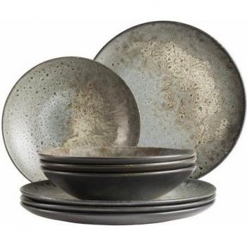 Steinzeug Tafelservice „Carellia“ – 8‑teiliges Set, 4 Portionen