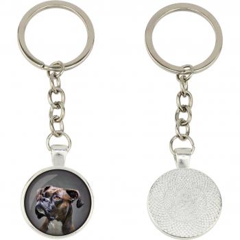 Boxer I – Silberner Schlüsselanhänger aus der Art-Dog Kollektion