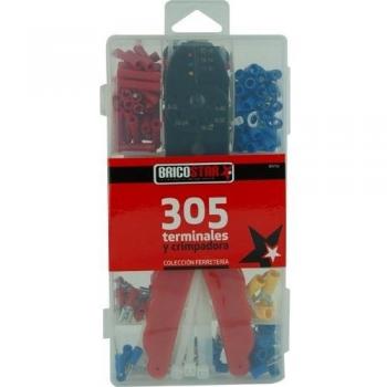 Set Bricostar 8435353721289: 305 Terminales y Herramienta de Crimpado