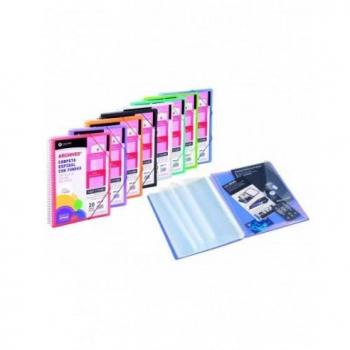 Carchivo archivex-star canguro personalizable a4 con 50 fundas pp espiral colores surtidos -8un