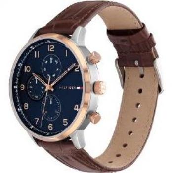 Montre Analogique Tommy Hilfiger Leonard pour homme avec bracelet en cuir marron et acier