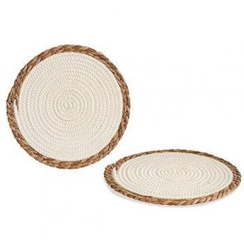 Tapis de Table Rond en Fibres Naturelles 30cm