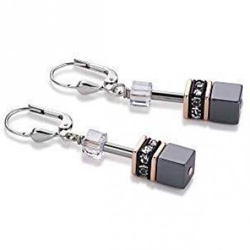 Coeur De Lion GeoCUBE Grey Dropper Earrings 4015/20-0730