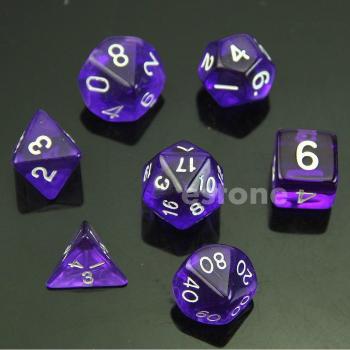 7-teiliges Würfelset für D&D DND MTG RPG D4 D6 D8 D10 D12 D20