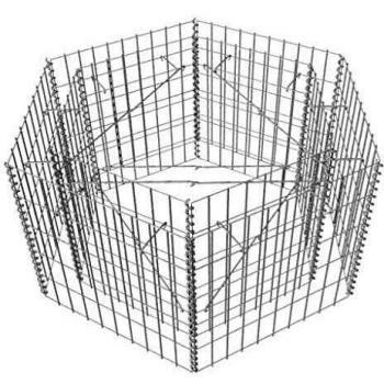 VidaXL Hexagonal Gabion Raised Bed 39.4x35.4x19.7