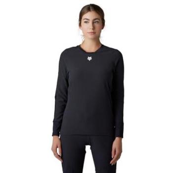 Langarm Velotrikot Damen Fox Defend Thermal Schwarz