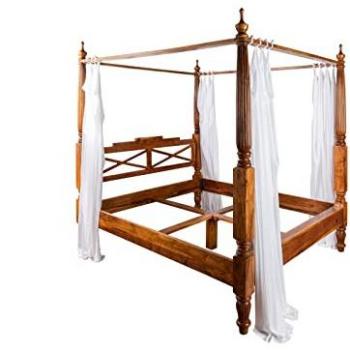 Letto Balcone in Legno di Acacia Laccato Miele 0245