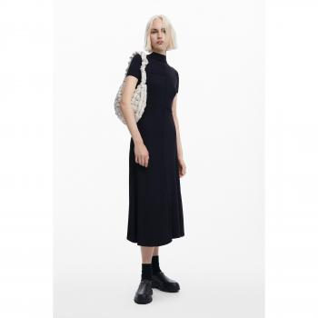Vestito midi a collo alto Desigual Cincinnati Black S