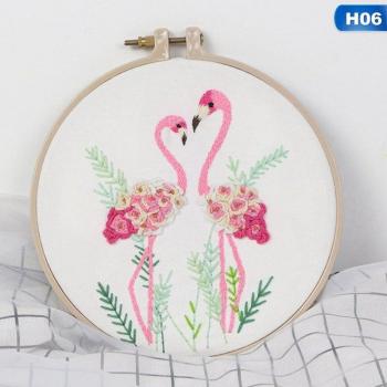 Europees DIY Lint Bloemen Borduurset met Frame