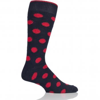 Men's Rich Navy Spotty Socks by SOCKSHOP