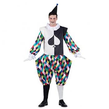 Costume Arlecchino con Cappuccio e Pantaloni Rombati