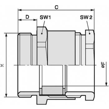 Lapp Pressacavo M63 Ottone – Kit 5 pezzi