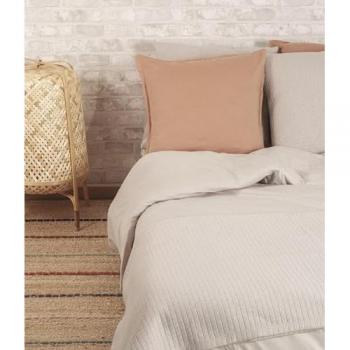 Funda nórdica suave gris 100% algodón para cama de 105 cm