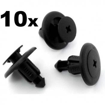 Subaru 8mm 10‑Pack Plastic Rivet Clips – Bumper, Engine Tray, Sideskirt