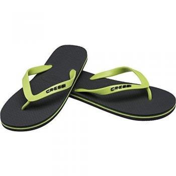 Cressi Beach Tongs Mixte Adulte, Vert Foncé/Lime, 39/40