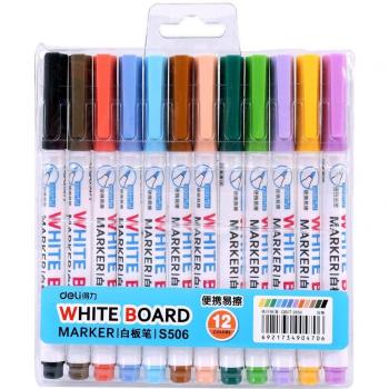 12 Color Erasable Markers for Whiteboards