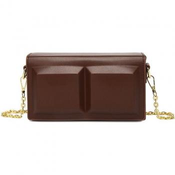 PU Leather Solid Color Crossbody Bag for Girls