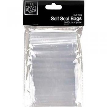 Convenient 9 × 12 cm Airtight Self‑Seal Storage Bags – 35 Count