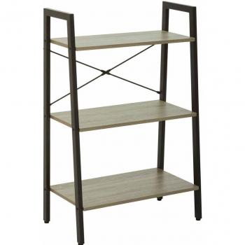 Functional Three Tier Ladder Shelf with Metal Frame