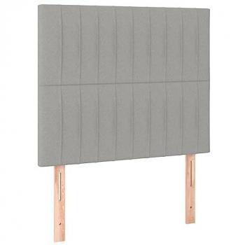 Cabecero moderno con luces LED gris claro 90x5x118/128 cm