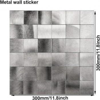 Metal Self-Adhesive Tiles for Kitchen Wall