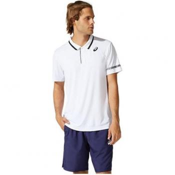 Herren Kurzarm-Polo Asics Court in Weiß