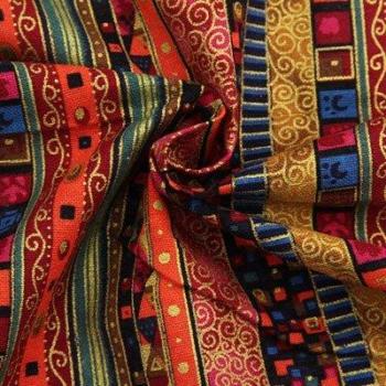 Blumenmuster Baumwolle Leinen für Taschen und Kleidung 145 cm
