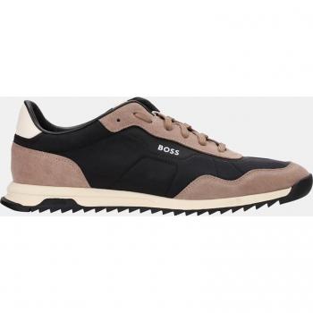 Boss Running Low Sneakers Hombre Beige Negro
