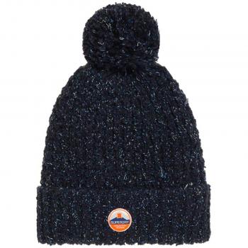 Bonnet Femme Superdry Clarrie Stitch, Bleu (Navy Twist Jbm), Taille OS