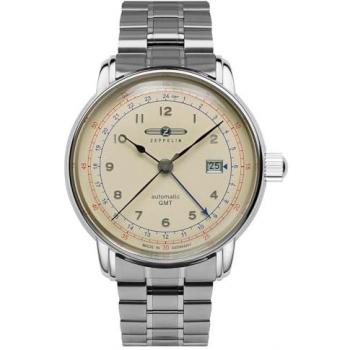 Zeppelin LZ‑126 Los Angeles GMT Automatic 42mm Beige Dial