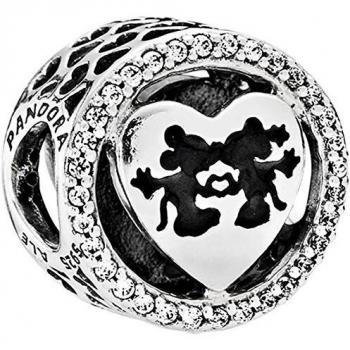 Charm Pandora Mickey y Minnie en plata