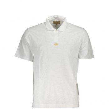 La Martina, Polo Shirts, male, White, Size: 2XL Cotton Polo Shirt with Elegant Embroidery