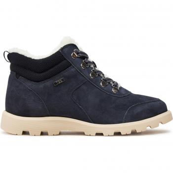 Caprice Bottine en Mélange Cuir et Textile Bleu P.36