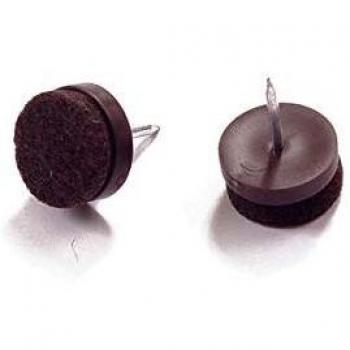 Deslizador de Fieltro con Clavo Marrón 20 mm – Pack 8 unidades