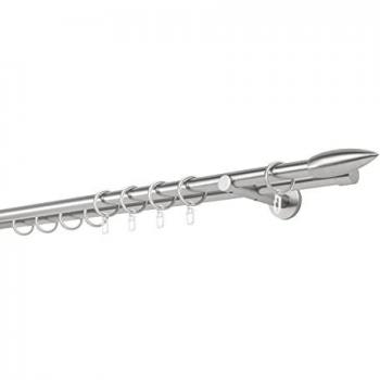 Gardinenstange MYDECO 20mm Cardo Wandträger 12 cm, 2-läufig, silberfarben