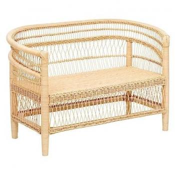 Malevio Panca Rattan-Mogano Beige 125x65cm