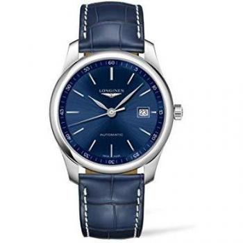 Orologio Longines Master Collection con cinturino in pelle e quadrante blu L2.793.4.92.0