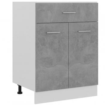 Armadio Inferiore con Cassetto Grigio Cemento 60x46x81,5 cm