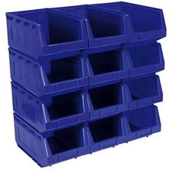 Sealey TPS412B Plastic Storage Bin |210 x355x165 mm -Blue Pack of Twelve