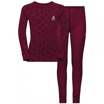 Odlo Kinder Weihnachtsset Active Warm Thermo, Cerise‑AOP FW19, 152